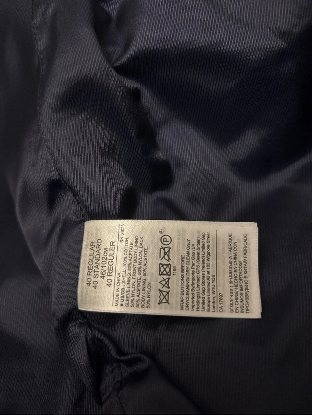 Banana Republic Slim Fit Navy Corduroy Blazer Jacket Men’s 40R